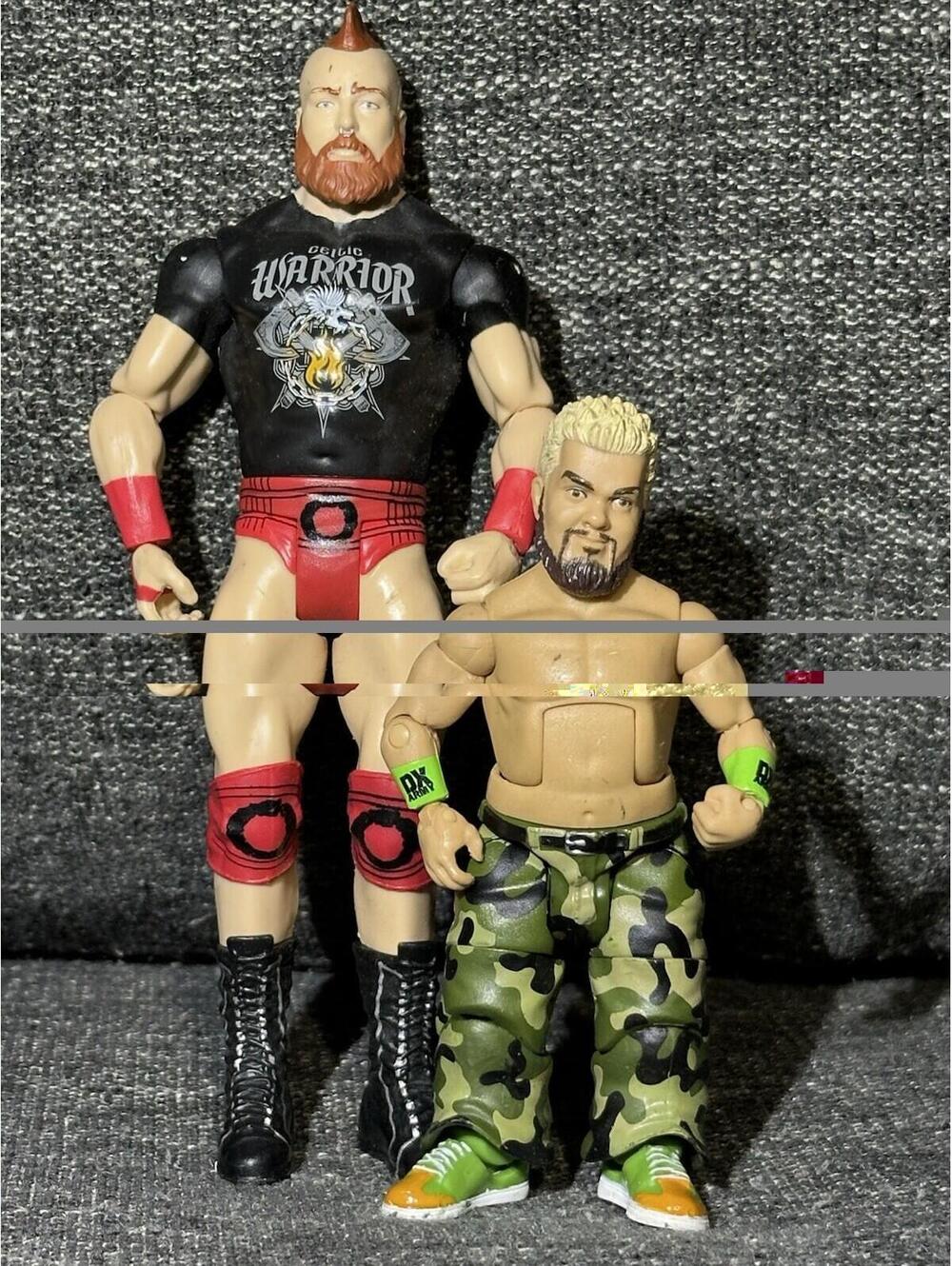 WWE Mattel Figure Lot: Sheamus Celtic Warrior & Hornswoggle DX Elite Series 7